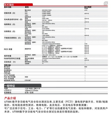 優(yōu)利德UT595電氣綜合測試儀 精準(zhǔn)測量，賦能數(shù)字技術(shù)服務(wù)新高度